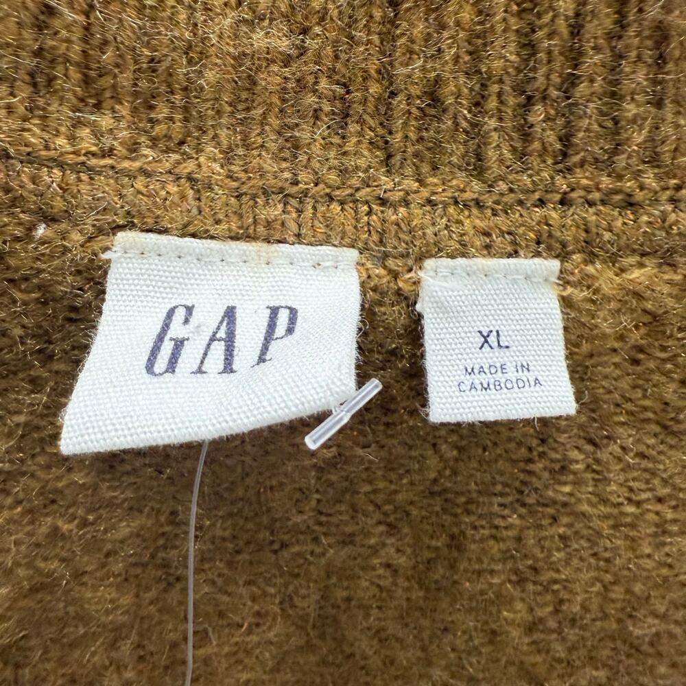GAP Womens Forever Cozy V-Neck Sweater Rich Camel Sparkle XL NEW - Picture 5 of 8